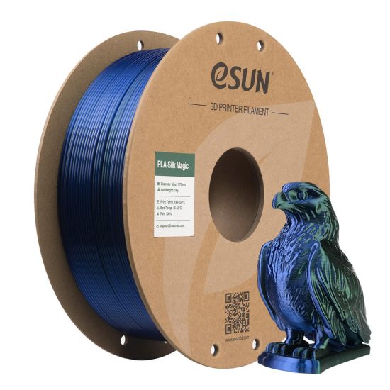 eSUN eSilk-PLA Magic kétszínű 3D nyomtató filament tekercs színátmenetes modellekhez