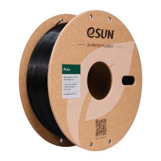 eSUN PLA+ 1.75 mm – Fekete – 3D nyomtató filament (1 kg)