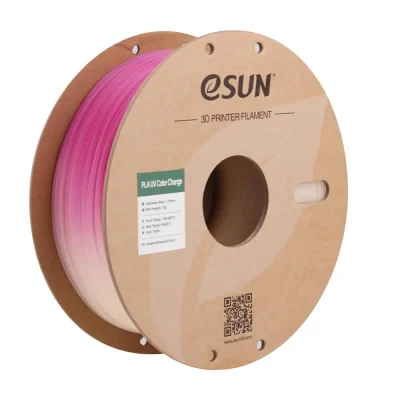 eSUN PLA UV Color Change 3D nyomtató filament tekercs színváltós hatással